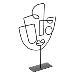 Atmosphera Créateur d'intérieur Dekoobjekt Gesicht aus Metall FACE ARTY