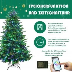 Costway 180cm LED Künstlicher Weihnachtsbaum 10 Costway 180cm LED Künstlicher Weihnachtsbaum -Günstiges Deko Geschäft 41e0afb81b6c4470ba776394ba441213