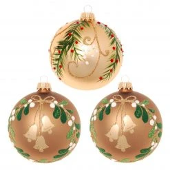 Krebs Glas Lauscha Cappuccinofarbig 8cm Glaskugeln