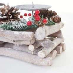 HWC Adventskranz länglich Holz Kerzen rot - Mit Kerzen, rot -Günstiges Deko Geschäft 45873094e9444921b413c400202745e3 2