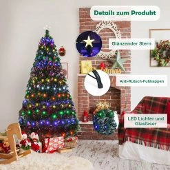 Costway 180cm LED Künstlicher Weihnachtsbaum -Günstiges Deko Geschäft 48d57762287d4ceab4c5f222a90b520f