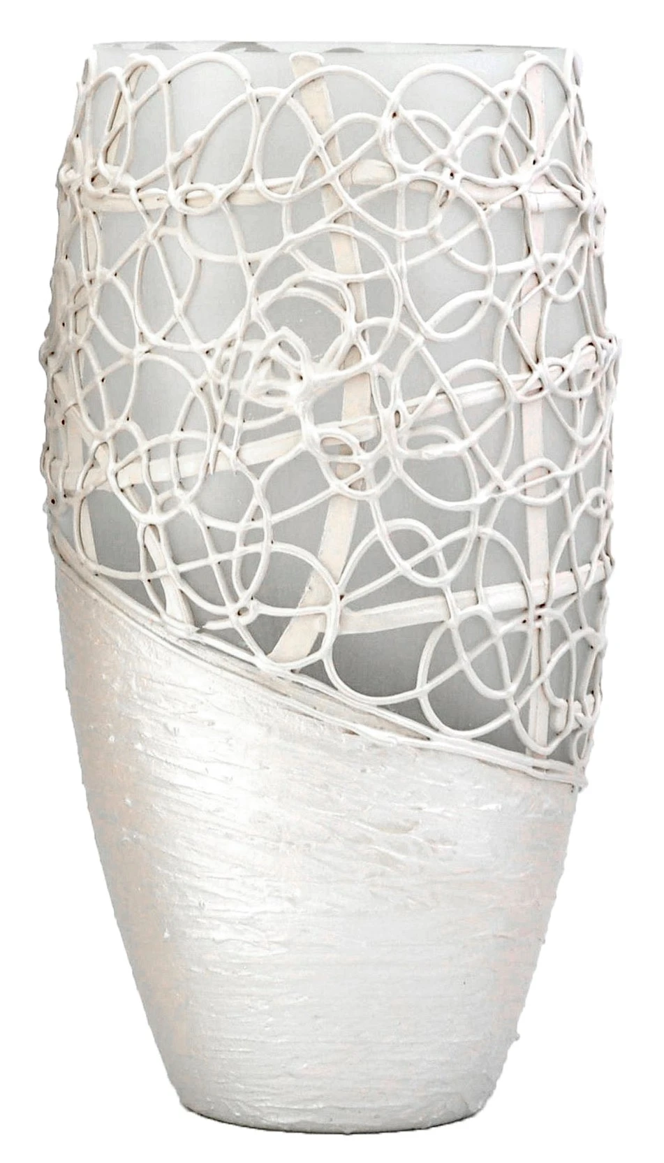 7ART Handbemalte Glasvase - Tischvase aus Glas 30 cm 3 7ART Handbemalte Glasvase - Tischvase aus Glas 30 cm