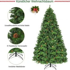 Costway 240cm LED Künstlicher Weihnachtsbaum -Günstiges Deko Geschäft 4b03305c5dc44ce491a5baebcc6f1fc9
