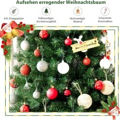 Costway 180cm LED Künstlicher Weihnachtsbaum -Günstiges Deko Geschäft 4bca7e18f8e148beaeb39ab39ffa395c