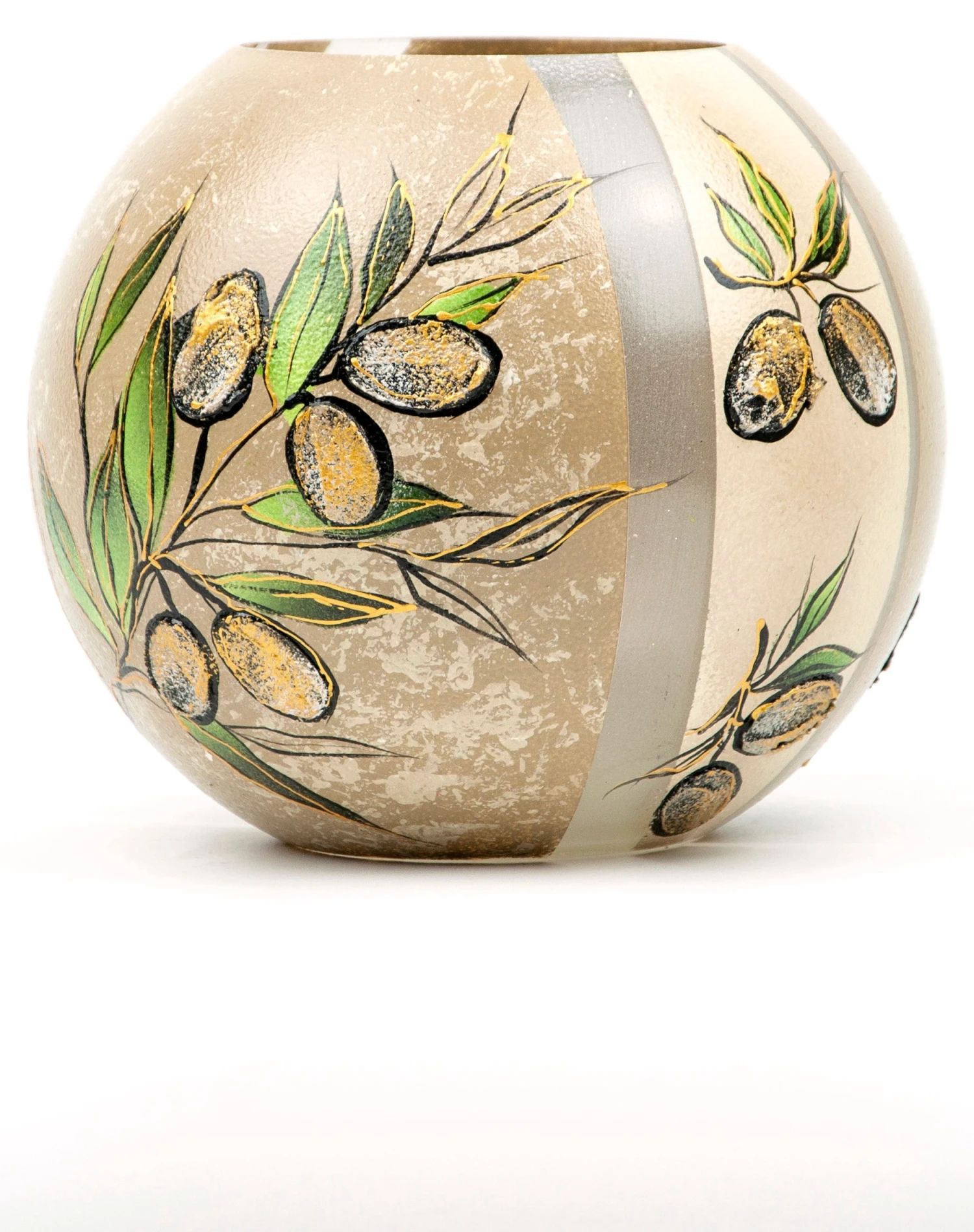 7ART Handbemalte Glasvase - Tischvase aus Glas 16 cm 3 7ART Handbemalte Glasvase - Tischvase aus Glas 16 cm