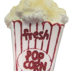 Krebs Glas Lauscha Rot/Weiß, Tüte Popcorn aus Glas 12cm