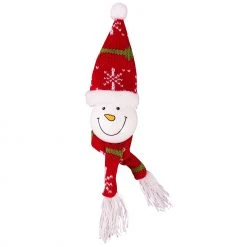 Krebs Glas Lauscha Schneemann-Kopf mit Strickmütze 10cm