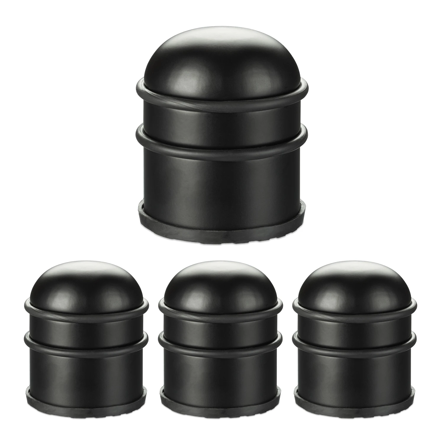 Relaxdays 4 x Türstopper Edelstahl schwarz 3 Relaxdays 4 x Türstopper Edelstahl schwarz