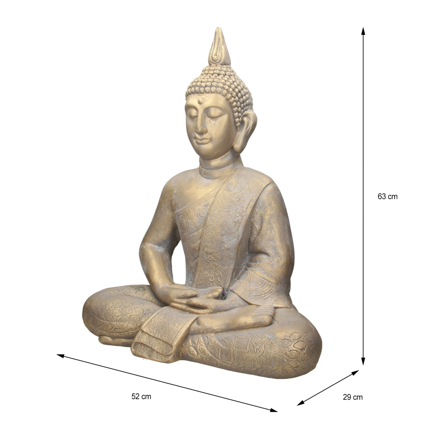 ECD Germany Buddha Figur 52x29x63cm bronze - Bronze - 29 x 63 x 52 cm 7 ECD Germany Buddha Figur 52x29x63cm bronze - Bronze - 29 x 63 x 52 cm – Bild 5