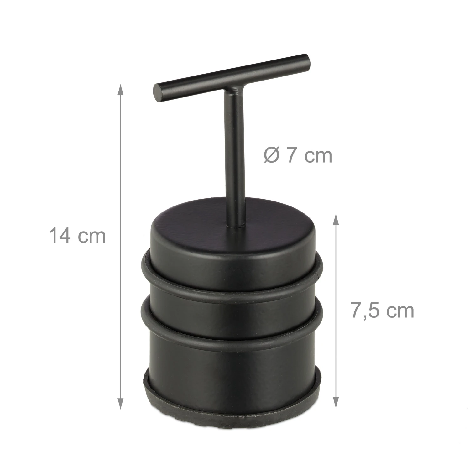 Relaxdays 4 x Türstopper mit Griff schwarz 11 Relaxdays 4 x Türstopper mit Griff schwarz – Bild 9