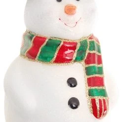 Krebs Glas Lauscha 20cm Große Schneemann-Baumspitzees Glas