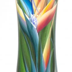 7ART Handbemalte Glasvase - Tischvase aus Glas 36 cm