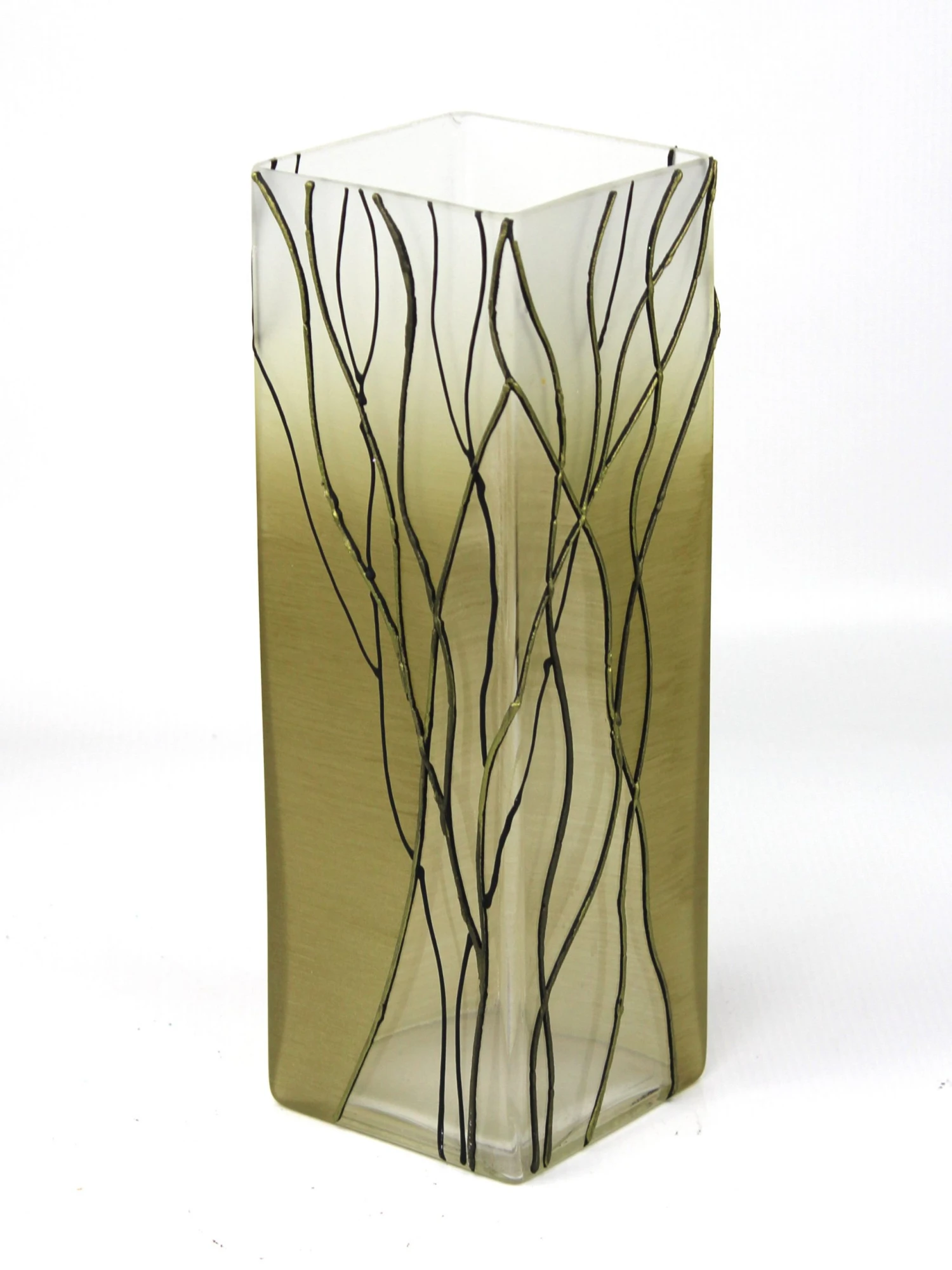 7ART Handbemalte Glasvase - Tischvase aus Glas 30 cm 3 7ART Handbemalte Glasvase - Tischvase aus Glas 30 cm