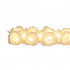 Relaxdays 1 x Rosen Lichterkette weiß - Weiß - Durchscheinend - Höhe: 330 cm -Günstiges Deko Geschäft 561d516cfdde43a79042d46e4dd9d04a