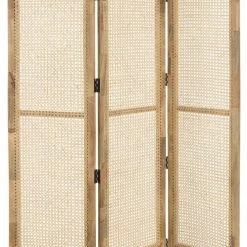 Macabane Paravent braun Mangoholz