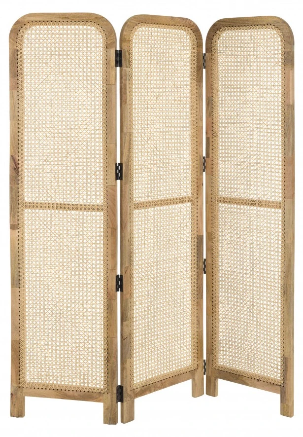 Macabane Paravent braun Mangoholz 3 Macabane Paravent braun Mangoholz