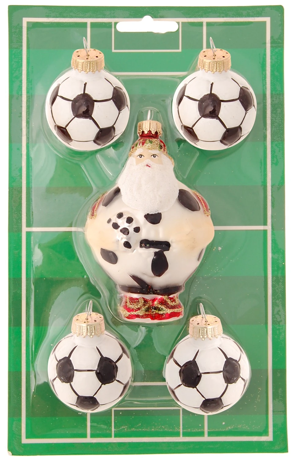 Krebs Glas Lauscha Miniset Fußball-Santa und 4 Fußbälle 3 Krebs Glas Lauscha Miniset Fußball-Santa und 4 Fußbälle