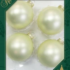 Krebs Glas Lauscha Satin-Elfenbein 8cm Glaskugeln uni -Günstiges Deko Geschäft 5b150054fe6f49c98cd4d4a47538a50b