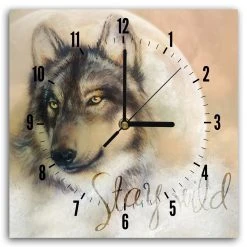 LegendArte Wanduhr - Der Wolf, der in uns ist