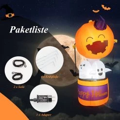 Costway Kürbis-Heißluftballon mit Geistern -Günstiges Deko Geschäft 5bce49d75509404280d475acd292715e