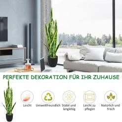 Costway Kunstpflanze Sansevieria 90 cm -Günstiges Deko Geschäft 5ff19bbbd2574b64bc92e3643bb5d775