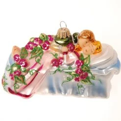 Krebs Glas Lauscha 11cm Dornröschen und ihr Prinz aus Glas