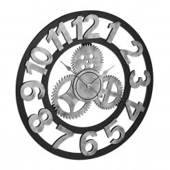 Relaxdays Wanduhr Zahnrad 80 cm