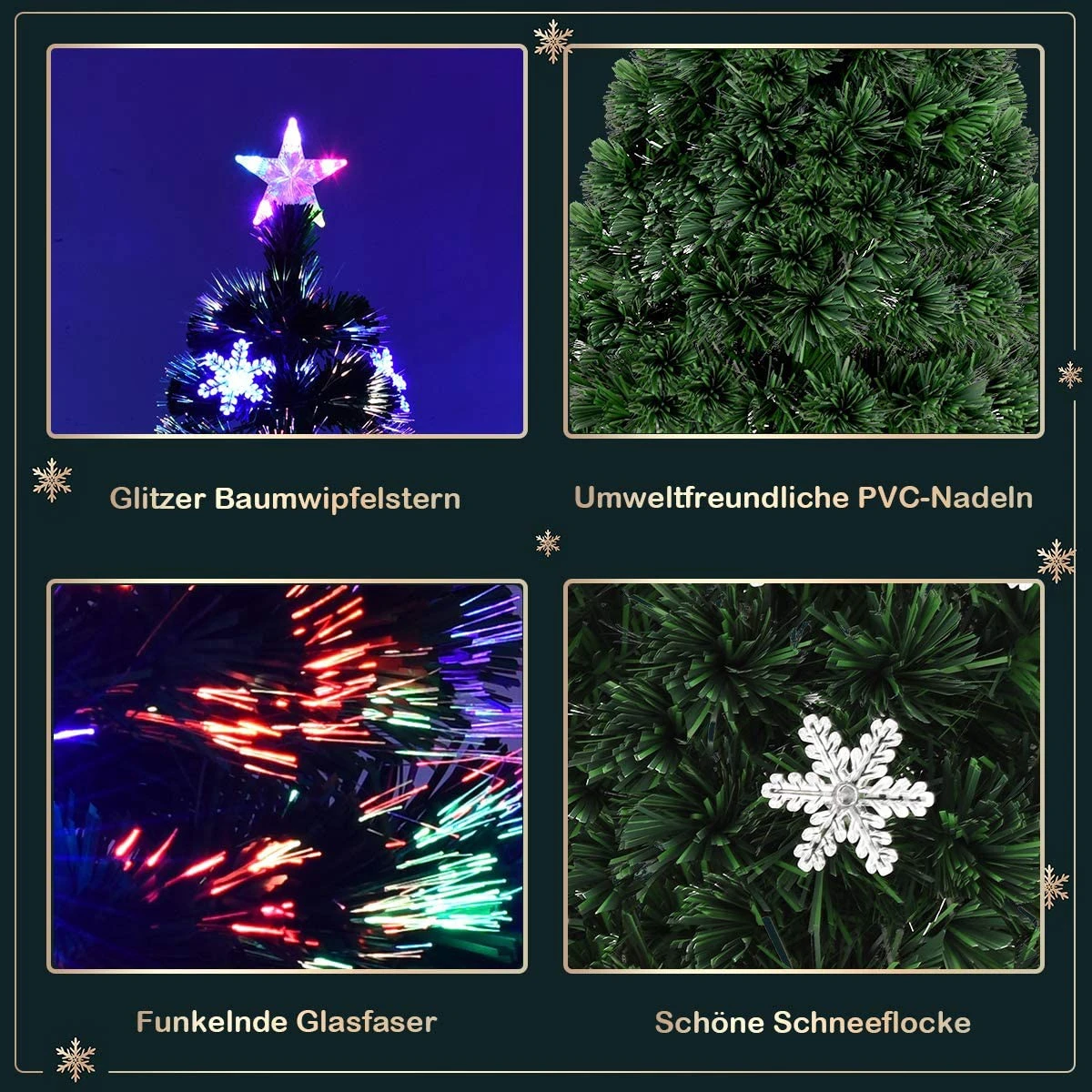 Costway 120cm LED Künstlicher Weihnachtsbaum 7 Costway 120cm LED Künstlicher Weihnachtsbaum – Bild 5