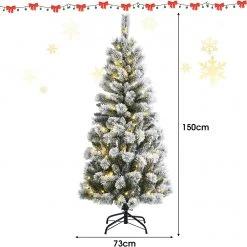 Costway 150cm LED Künstlicher Weihnachtsbaum -Günstiges Deko Geschäft 63467374777e434bb7d6eab57e7b060e