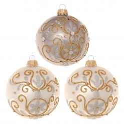 Krebs Glas Lauscha Chabli/Grau 8cm Glaskugeln