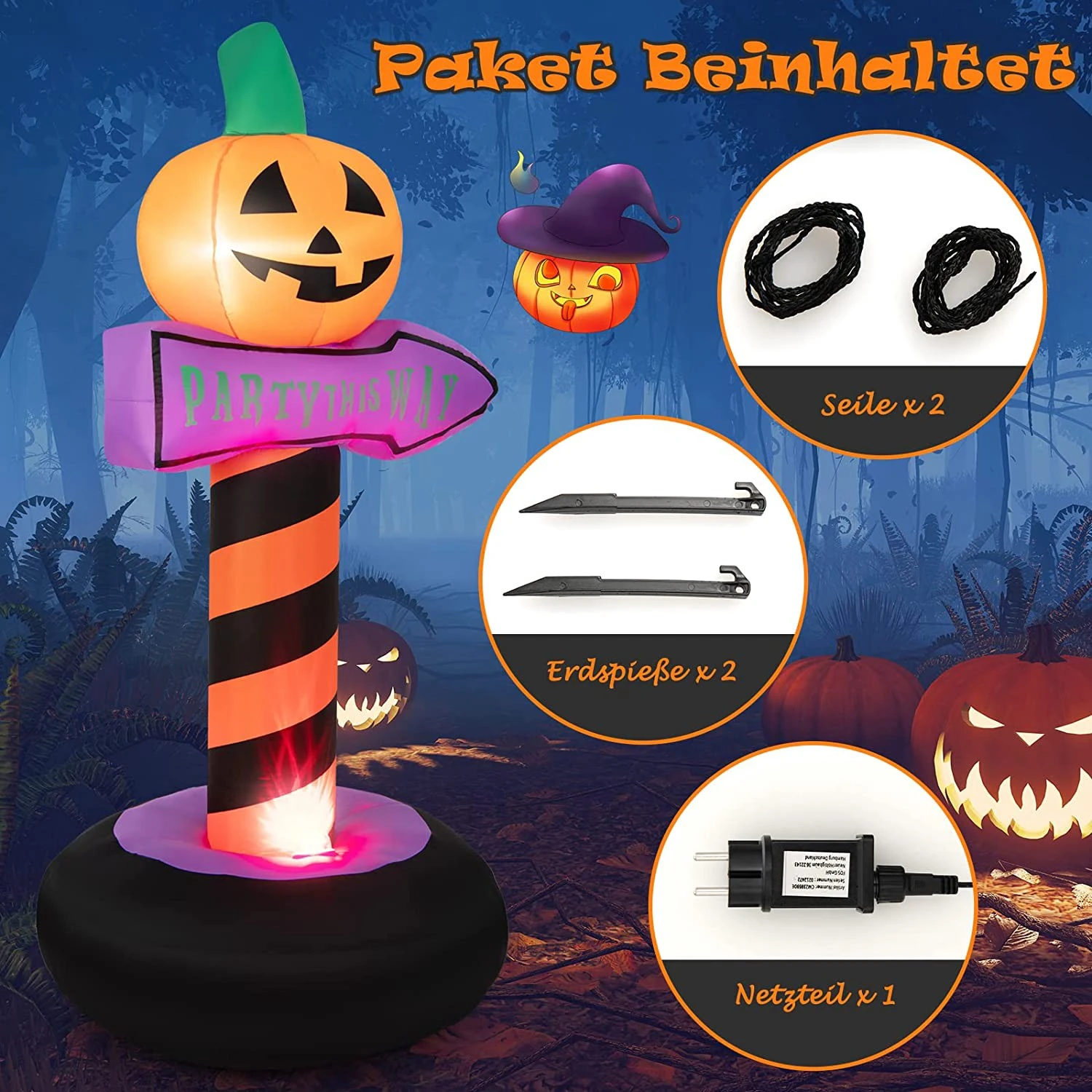 Costway Halloween-Kürbis-Straßenschilder 9 Costway Halloween-Kürbis-Straßenschilder – Bild 7