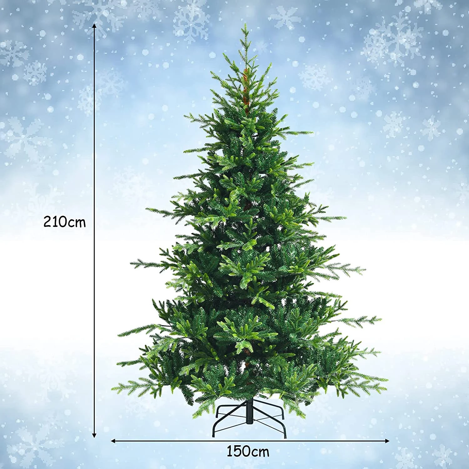Costway 210cm Künstlicher Weihnachtsbaum 8 Costway 210cm Künstlicher Weihnachtsbaum – Bild 6