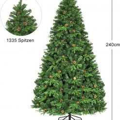Costway 240cm LED Künstlicher Weihnachtsbaum -Günstiges Deko Geschäft 65469db5d86e4913a7629a14e440a2e1