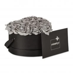Relaxdays Schwarze Rosenbox mit 18 silbernen Rosen -Günstiges Deko Geschäft 66c838908b3c42f4aa0905142f5f74af