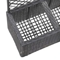 VidaXL Hochbeet mit Rankgitter Poly Rattan - vidaXL Hochbeet mit Rankgitter 2 Töpfe 58×30×107cm Poly Rattan Schwarz -Günstiges Deko Geschäft 67352f04d90e474bb26803fbe2a72518