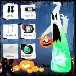 Costway Aufblasbarer Halloween-Geist -Günstiges Deko Geschäft 67f9a9aeeac24991a195fb1bcd75ffed