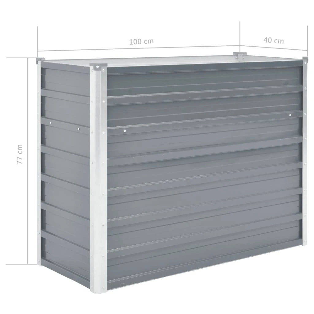 VidaXL Garten-Hochbeet Verzinkter Stahl Grau - vidaXL Garten-Hochbeet Verzinkter Stahl 100x40x77 cm Grau 9 VidaXL Garten-Hochbeet Verzinkter Stahl Grau - vidaXL Garten-Hochbeet Verzinkter Stahl 100x40x77 cm Grau – Bild 7