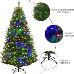 Costway 180cm LED Künstlicher Weihnachtsbaum 12 Costway 180cm LED Künstlicher Weihnachtsbaum -Günstiges Deko Geschäft 68fb7d8475724f87ae0afaffa53975b6