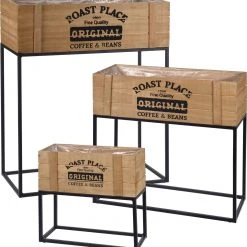 Home&Styling Collection Blumenständer aus Holz und Metall