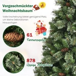 Costway 180cm künstlicher Weihnachtsbaum 16 Costway 180cm künstlicher Weihnachtsbaum -Günstiges Deko Geschäft 697ed01877ec47519513afec900b4234