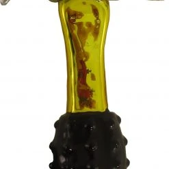 Krebs Glas Lauscha Hammer mit gelbem Griff 10cm aus Glas