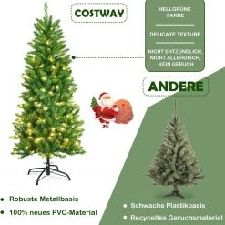 Costway 150cm LED Künstlicher Weihnachtsbaum -Günstiges Deko Geschäft 6a79872cc287417a8dc0350994d12eaf