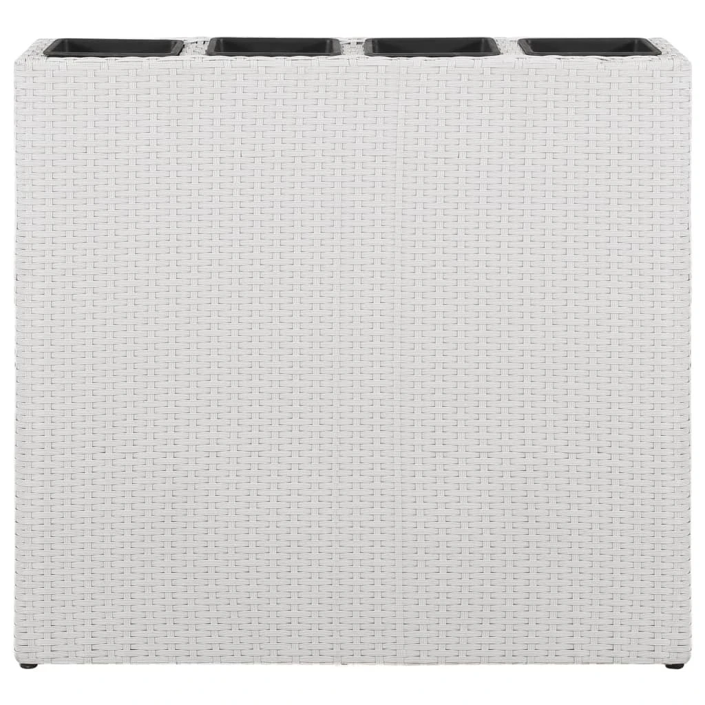 VidaXL Hochbeet - vidaXL Garten-Hochbeet mit 4 Töpfen Poly Rattan Weiß 5 VidaXL Hochbeet - vidaXL Garten-Hochbeet mit 4 Töpfen Poly Rattan Weiß – Bild 3