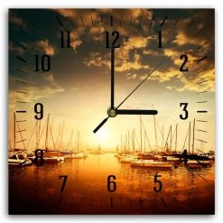 LegendArte Wanduhr - Sonnenuntergang