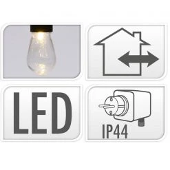 Home&Styling Collection Lichterkette für Garten, Kabel 3 m - ProGarden LED-Party-Lichterkette 20 Leuchtmittel 12V -Günstiges Deko Geschäft 6c4e4830d9ff42efbef6c56ef3e376f5