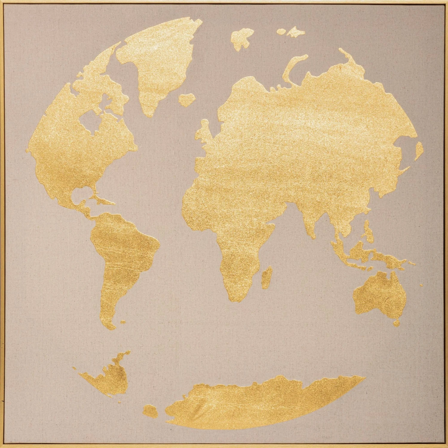 Atmosphera Créateur d'intérieur Bild Weltkarte, 58 x 58 cm, golden 3 Atmosphera Créateur d'intérieur Bild Weltkarte, 58 x 58 cm, golden