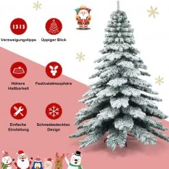 Costway 225cm Künstlicher Weihnachtsbaum -Günstiges Deko Geschäft 6d17c8f7c3914e329c61c0677e192d1c