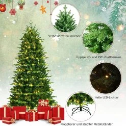 Costway 180cm LED Künstlicher Weihnachtsbaum -Günstiges Deko Geschäft 6ec8ef2a7ecc42e596e73eabd9fe0845