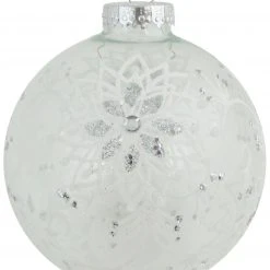 Krebs Glas Lauscha Kristall 10cm Glaskugel mit Blumendeko