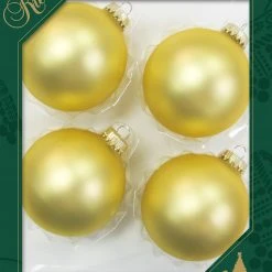 Krebs Glas Lauscha Satin-Gold 8cm Glaskugeln uni -Günstiges Deko Geschäft 714bad01cdb2483b8c9a54c9168dd25c